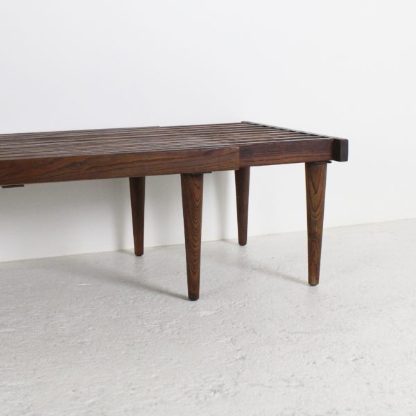 Banc vintage extensible en noyer 1960, de John Keal pour Brown Saltman.