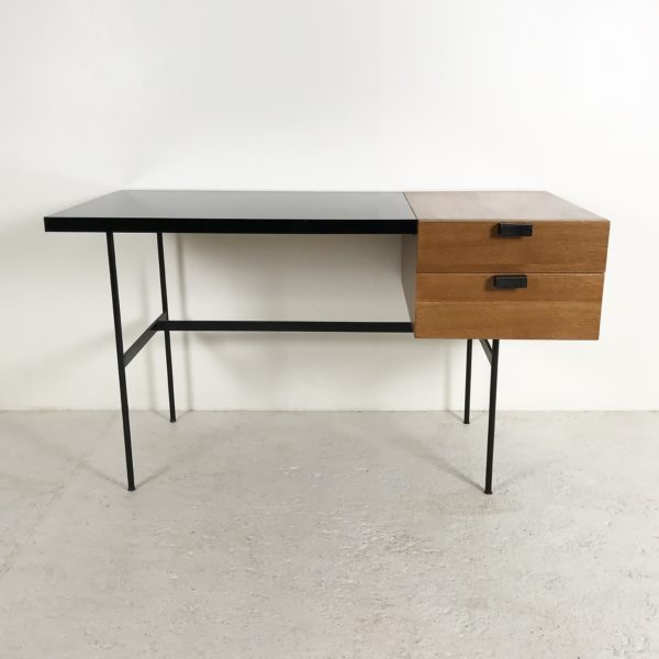 Bureau CM 141, vintage 1950 en chêne, de Pierre Paulin, édité par Thonet.