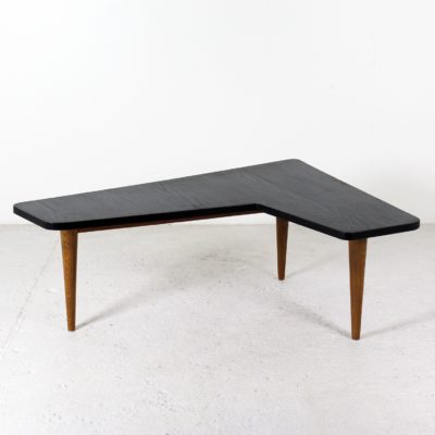 Vintage coffee table, free form 1950, by Maurice Pré, in ash.