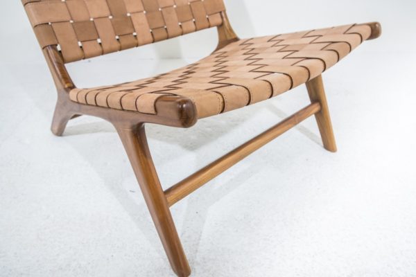 Fauteuils style scandinave, en teck et cuir.