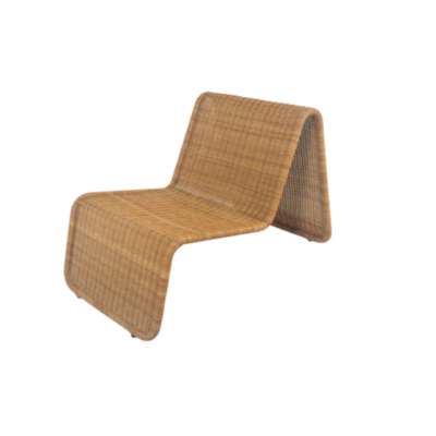 Vintage P3 armchair in rattan, by Tito Agnoli, 1970s.