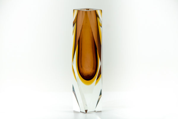 Vase vintage en verre de Murano des années 50 attribués à Flavio Poli