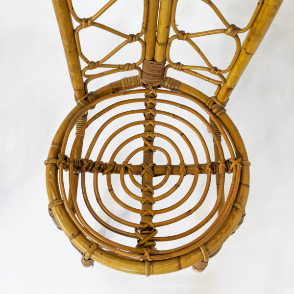 Paire de chaises vintage en bambou d'origine italienne des années 60