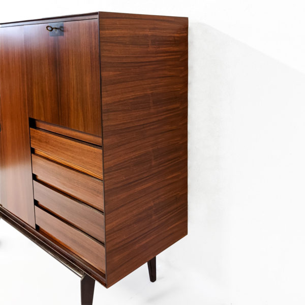 Meuble cabinet vintage des années 50 en palissandre de Vittorio Dassi