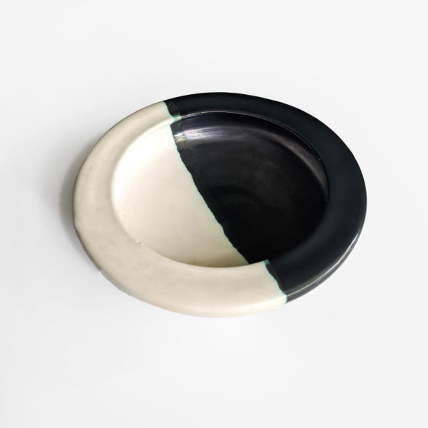Coupe en céramique bicolore, atelier Cerenne Vallauris, 1950