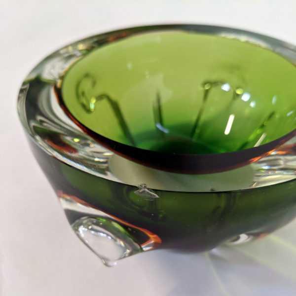 Cendrier rond en verre de Murano, 1950 - Emmanuelle Vidal Galerie