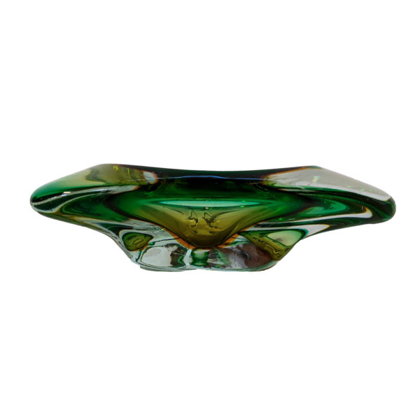Cendrier vert en verre de Murano des années 50 - Emmanuelle Vidal