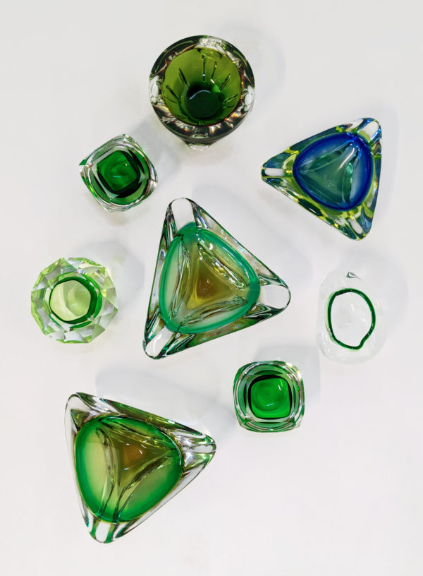 Collection de cendriers et vide-poches en verre de Murano - Emmanuelle Vidal