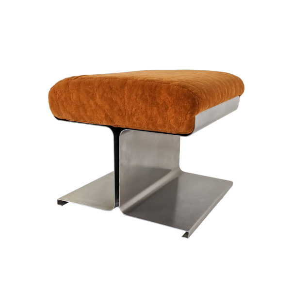 Tabouret des années 70 réalisé par Paul Geoffroy pour Uginox.