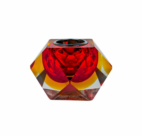 Bougeoir en verre de Murano Sommerso, 1970