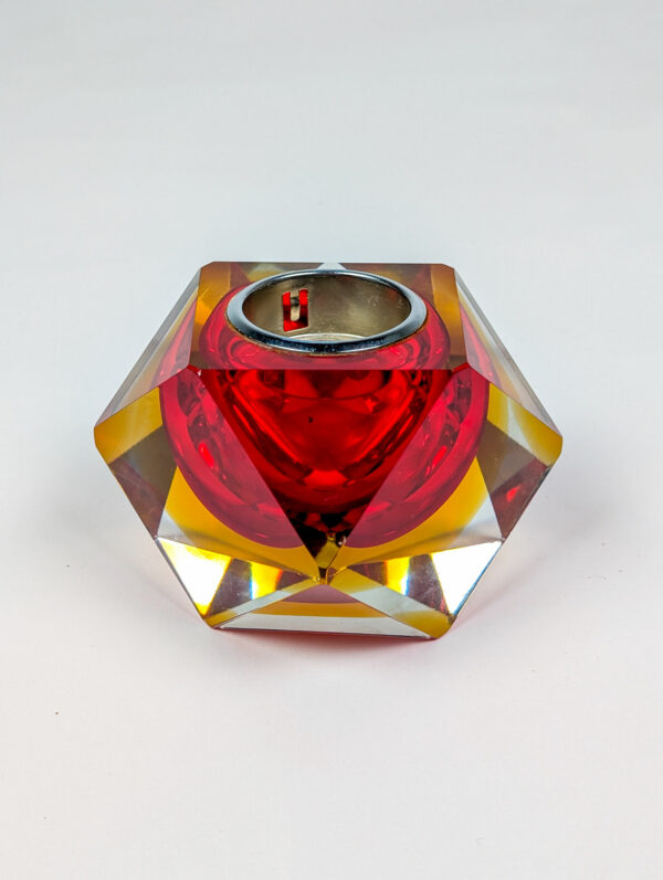 Bougeoir en verre de Murano Sommerso, 1970 – Image 2
