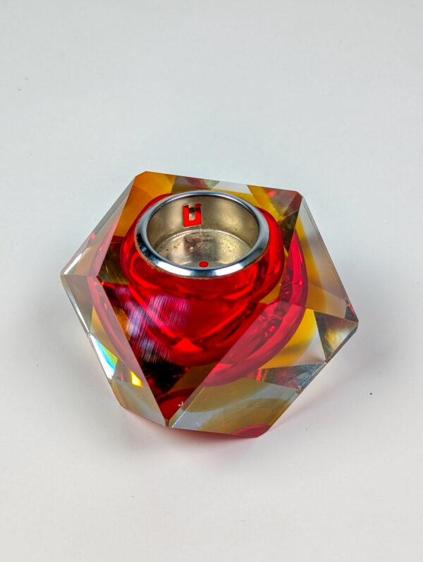Bougeoir en verre de Murano Sommerso, 1970 – Image 4