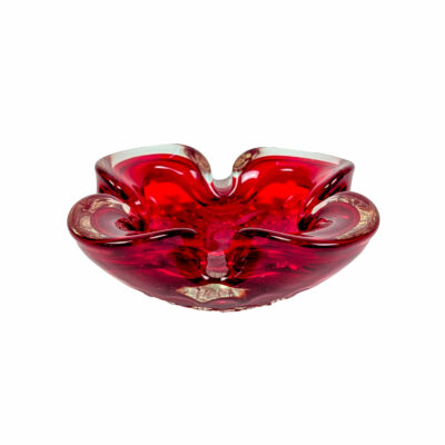 Coupe rouge en verre de Murano, 1960