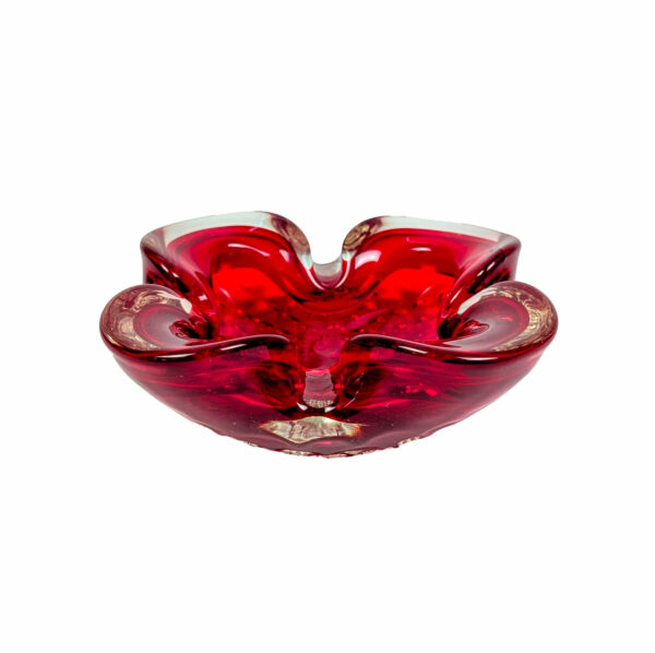Coupe rouge en verre de Murano, 1960