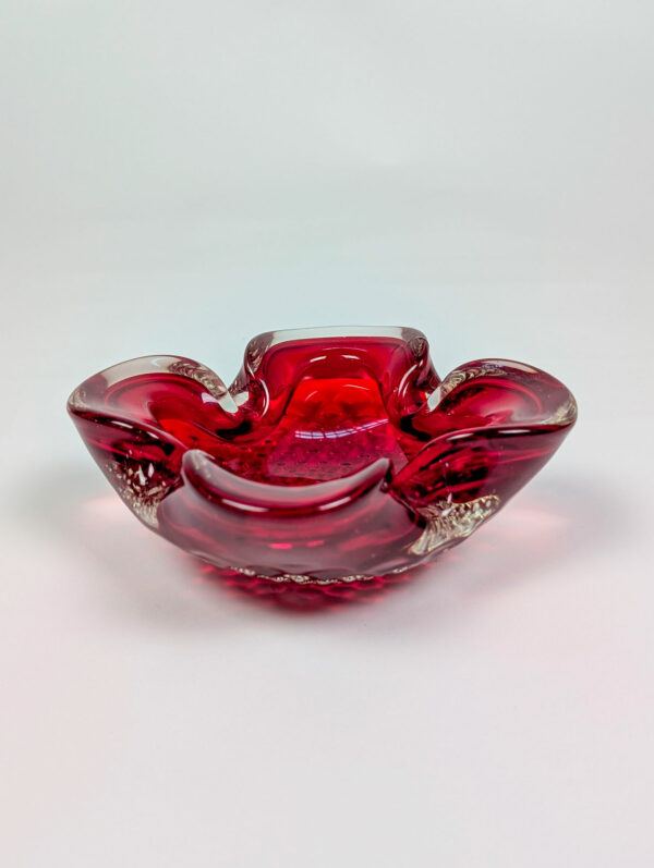 Coupe rouge en verre de Murano, 1960 – Image 3