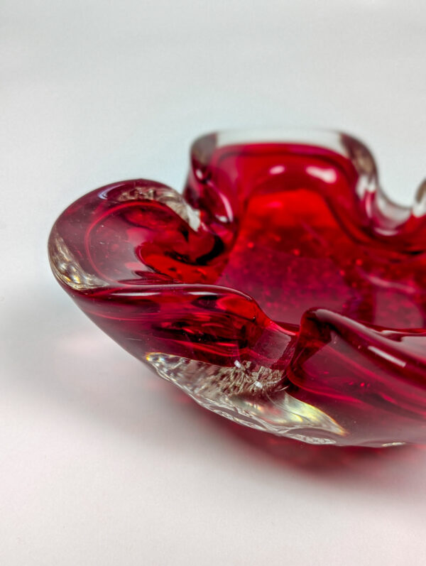Coupe rouge en verre de Murano, 1960 – Image 6