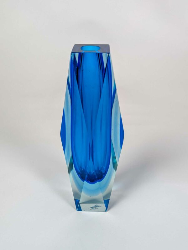 Vase bleu en verre de Murano Sommerso, 1970 – Image 2