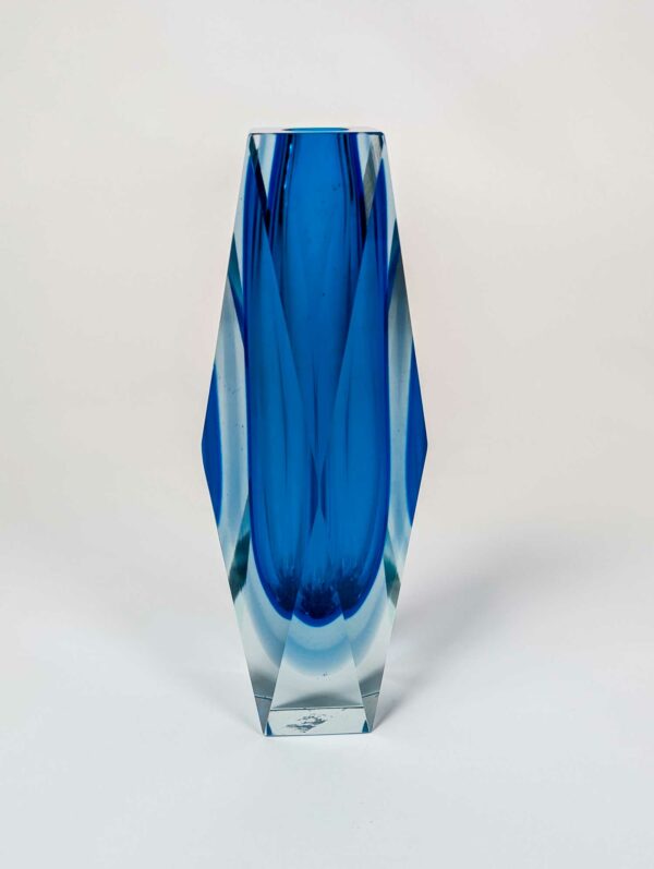 Vase bleu en verre de Murano Sommerso, 1970 – Image 3