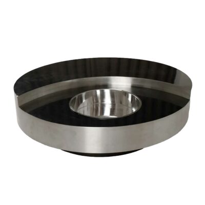 Table basse ronde tournante (TRG) par Willy Rizzo, 1974