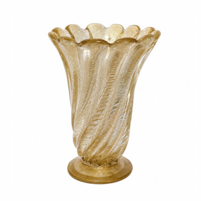 Vase en verre de Murano à paillettes d'or, 1970