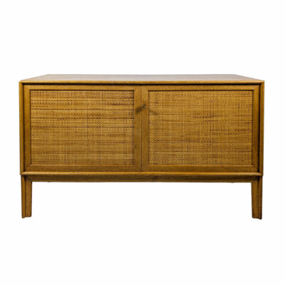 Petite enfilade en chêne et rotin tressé, par Alf Svensson pour Bjästa, 1960